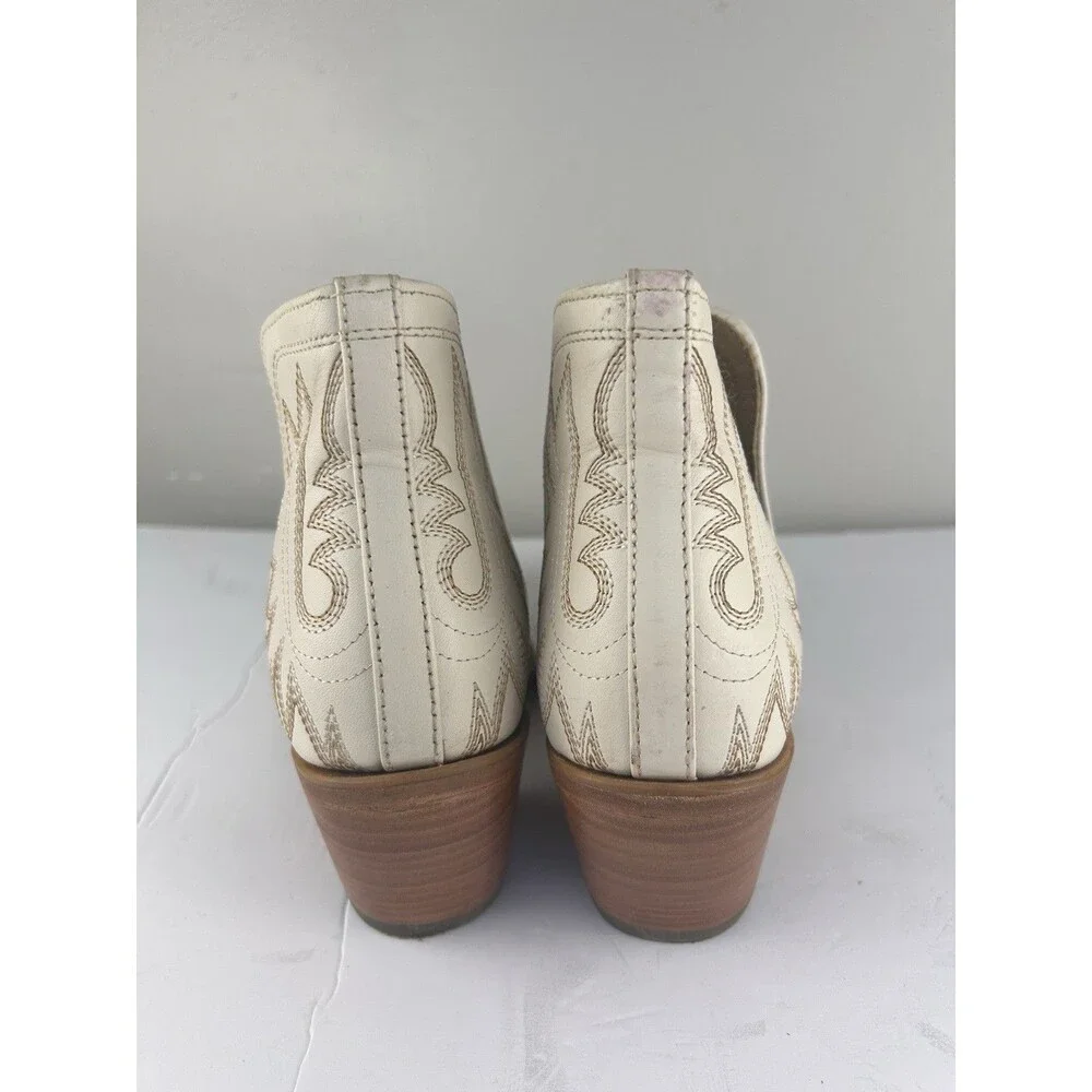 Ariat boots womens Dixon Color Blanco Us 10 Off-White Leather Embroidered Short